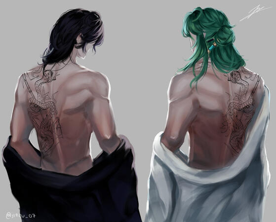 Those backs-